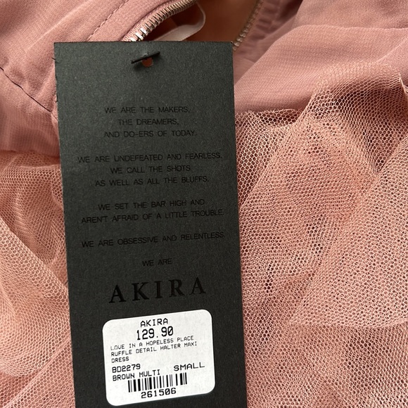 AKIRA Tulle Maxi Halter Dress - Brand New in Medium - Picture 6 of 10